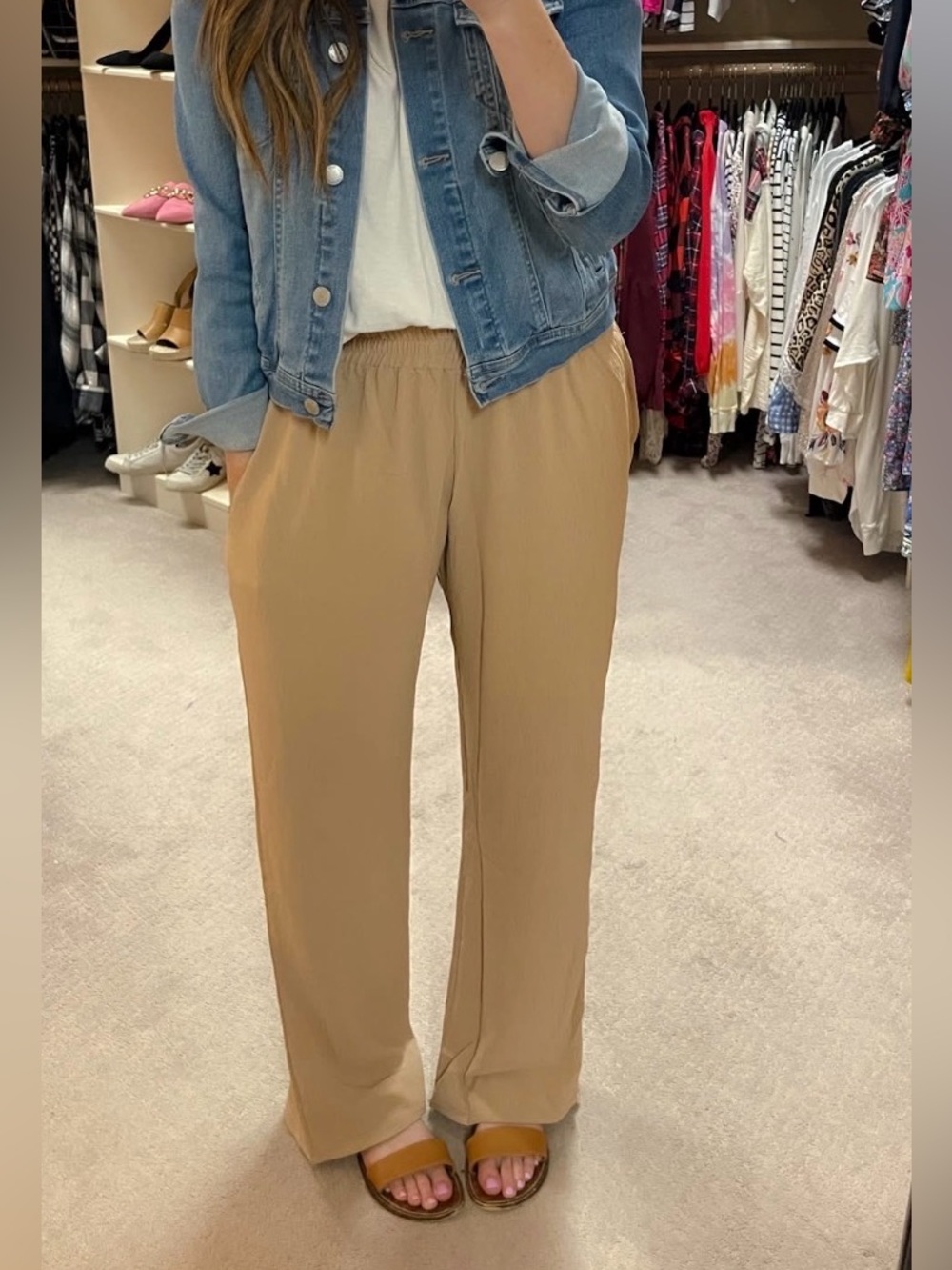 Elegant Khaki Women's Trousers